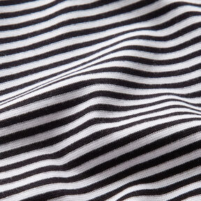 Ribbing Striped tubular fabric – black/white, 