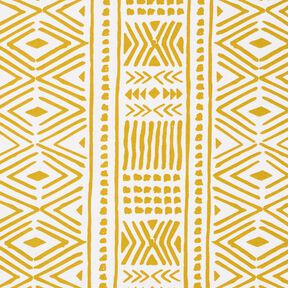 Canvas Decor Fabric Ethnic – mustard/white, 