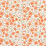 Decor Fabric Sateen sea of blooms – peach orange/white,  thumbnail number 1