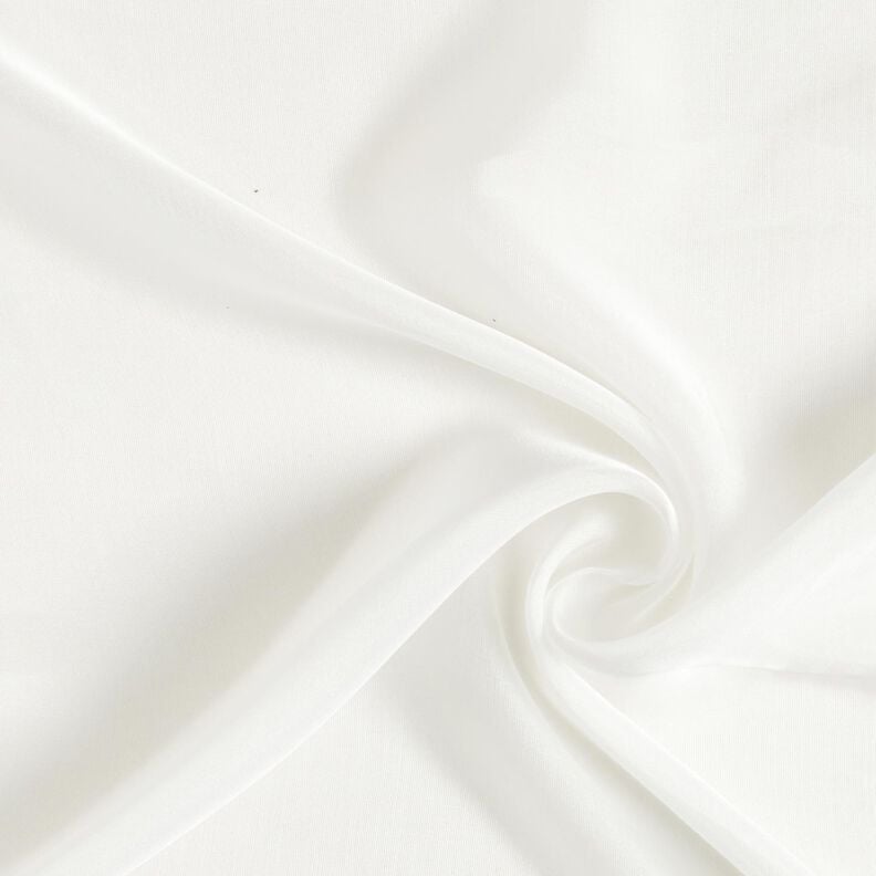 Plain chiffon-silk blend – white,  image number 1