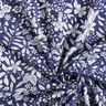 viscose fabric Flowers and branches – indigo/white,  thumbnail number 3