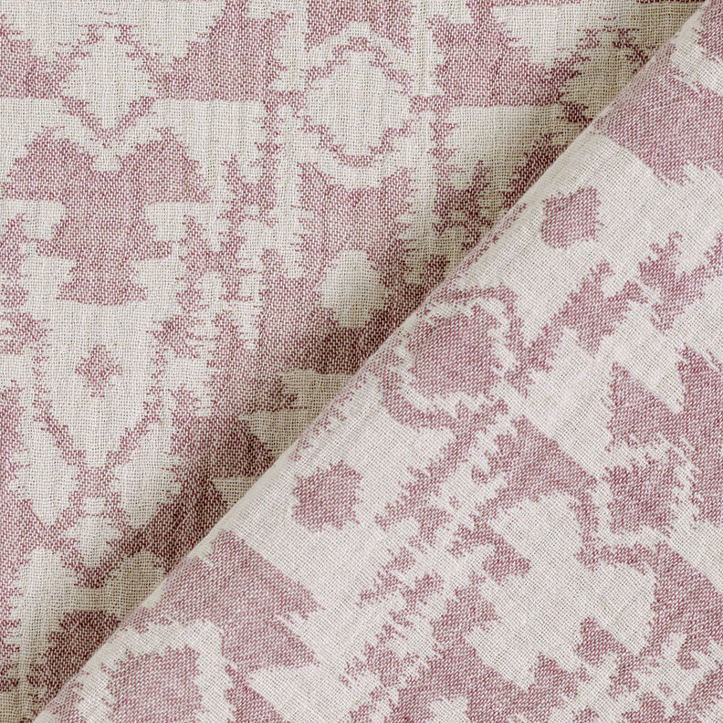 Double Gauze/Muslin Jacquard Aztec pattern | by Poppy dark dusky pink/misty grey,  image number 6