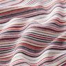 Colourful stripes coarse linen fabric – white/navy blue,  thumbnail number 2