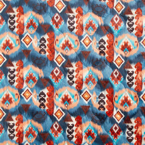 Three layered retro patterned velour quilted fabric – colour mix, 
