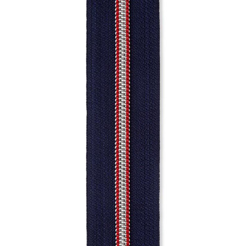 Endless Zip [5 mm] Metal | Prym – navy blue/red,  image number 2