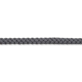 Cotton cord [Ø 7 mm] – dark grey, 