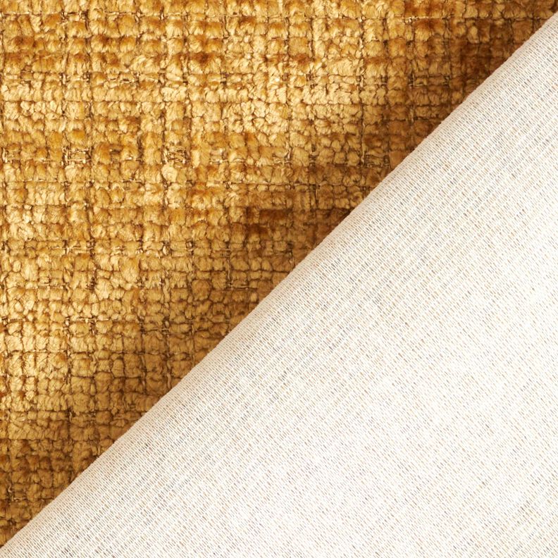 Upholstery Fabric Chenille Plain – mustard,  image number 3