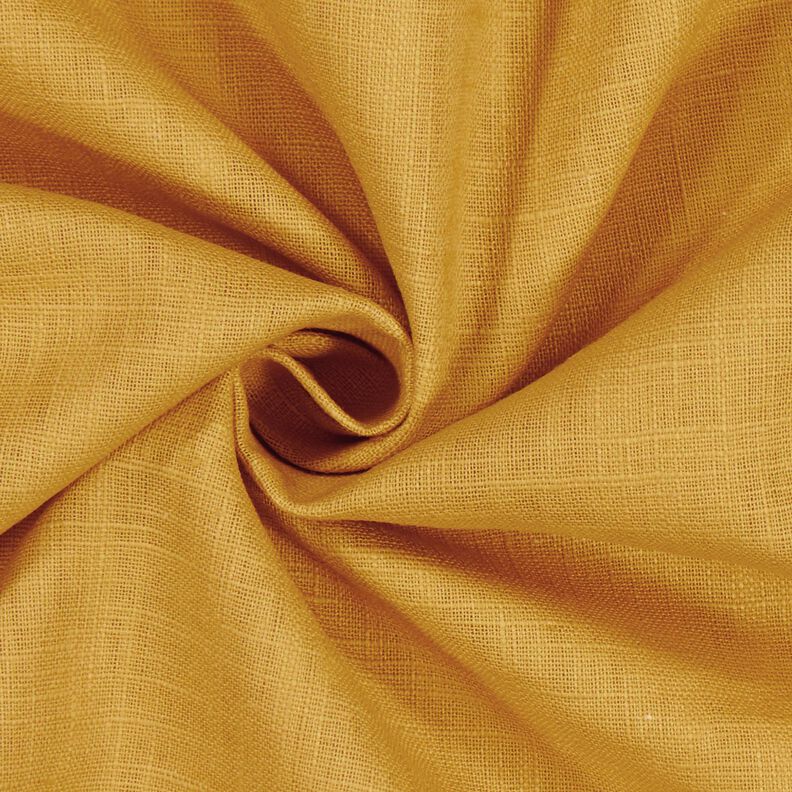 Linen fabric Ramie mix medium – mustard,  image number 3