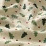 Decorative fabric half Panama small fir trees – natural,  thumbnail number 2