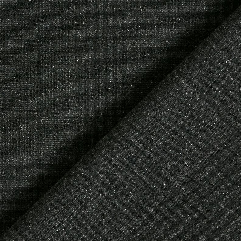 Glen Plaid Stretch Trouser Fabric – anthracite,  image number 4