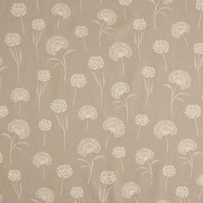 Decor Fabric Half Panama dandelions – natural/white, 
