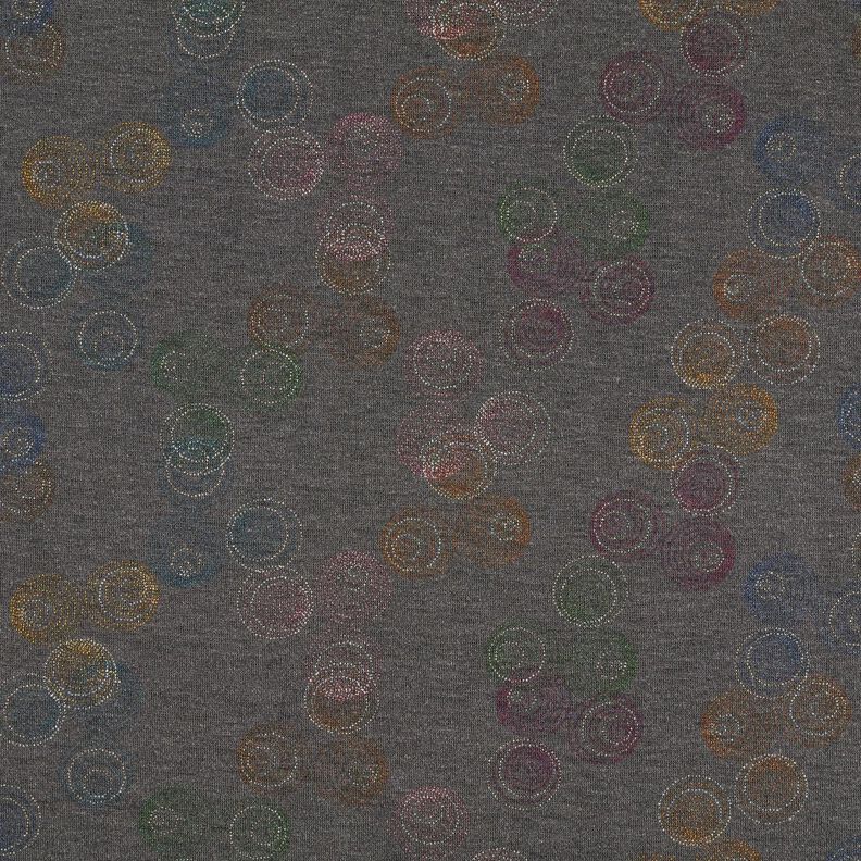 Viscose Jersey Colourful Circles – stone grey,  image number 1