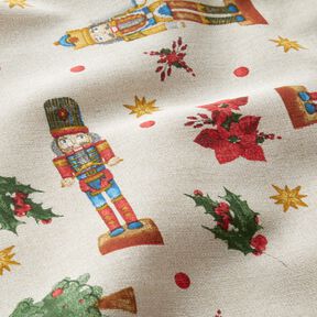 Decor Fabric Canvas Nutcracker – natural/dark red, 