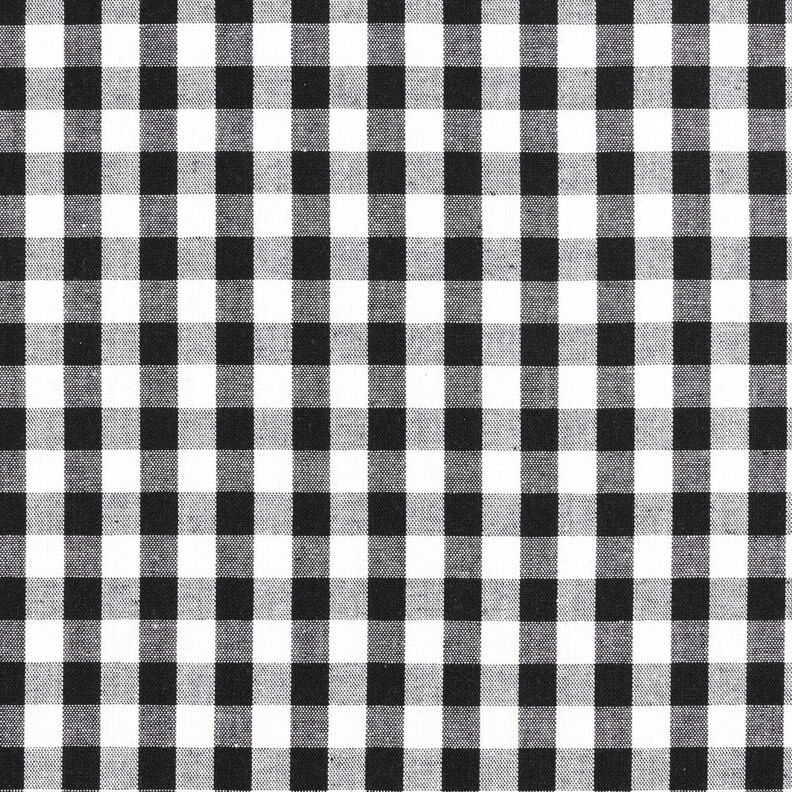 Cotton Vichy check 1 cm – black/white,  image number 1