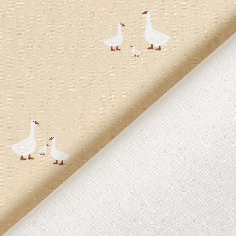 Cotton Poplin Goose family – light beige,  image number 4