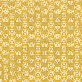 Cotton jersey shiny flowers – curry yellow, 