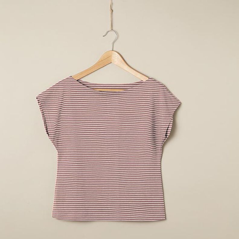 Narrow Stripes Cotton Jersey – light dusky pink/dark dusky pink,  image number 7