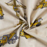 Decor Fabric Half Panama Construction site vehicles – natural/curry yellow,  thumbnail number 3