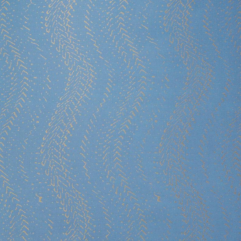 Lining Fabric Jacquard Scaly Pattern – blue/gold,  image number 1