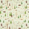 Decor Fabric Half Panama Woodland Animals – mint,  thumbnail number 1