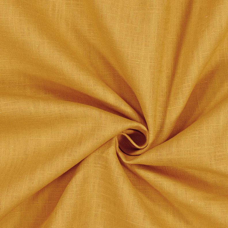 Linen fabric Ramie mix medium – mustard,  image number 1