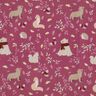 Organic Cotton Poplin autumn forest animals – purple,  thumbnail number 1