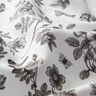 viscose fabric flowers and butterflies – white/black,  thumbnail number 2