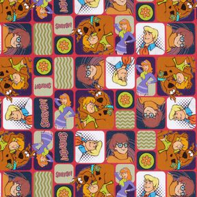 Cotton Poplin Scooby Doo as a comic Licensed Fabric – red/colour mix, 
