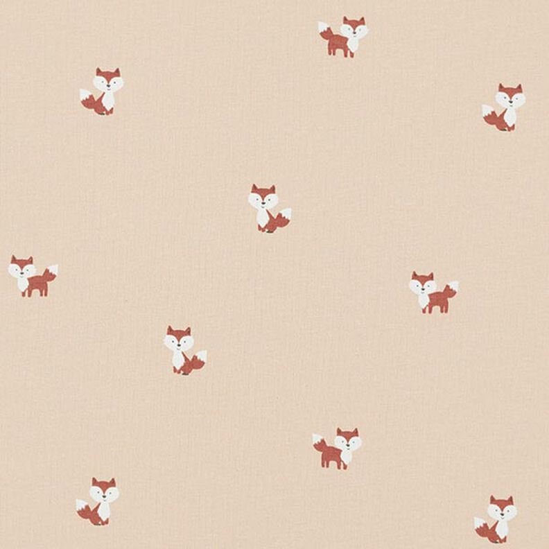 Cotton Jersey Little Foxes – sand,  image number 1