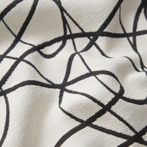 Decor Fabric Jacquard Abstract Lines – ivory/black, 