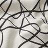 Decor Fabric Jacquard Abstract Lines – ivory/black,  thumbnail number 2