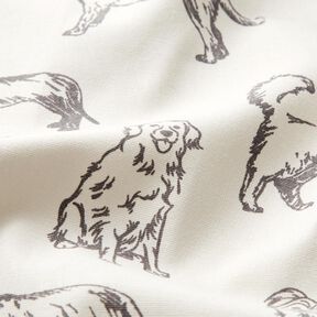 Decor Fabric Canvas Dogs – cream/grey, 