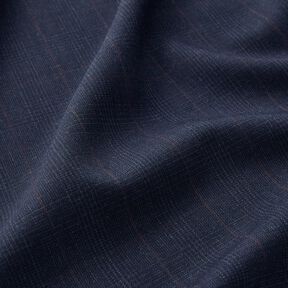 Wool blend subtle tartan – midnight blue/fawn, 