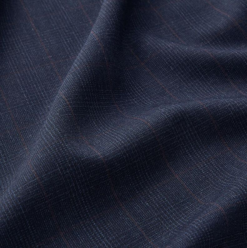 Wool blend subtle tartan – midnight blue/fawn,  image number 2