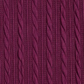 Knit Cloqué Cable Pattern – merlot, 
