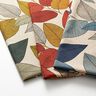 Decor Fabric Half Panama large leaves – blue/natural,  thumbnail number 5