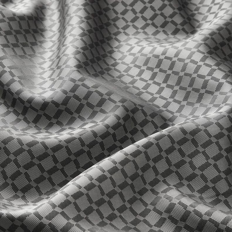 Lining Fabric Jacquard Diamonds – grey,  image number 2