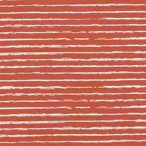 Cotton jersey scribble stripes – terracotta, 