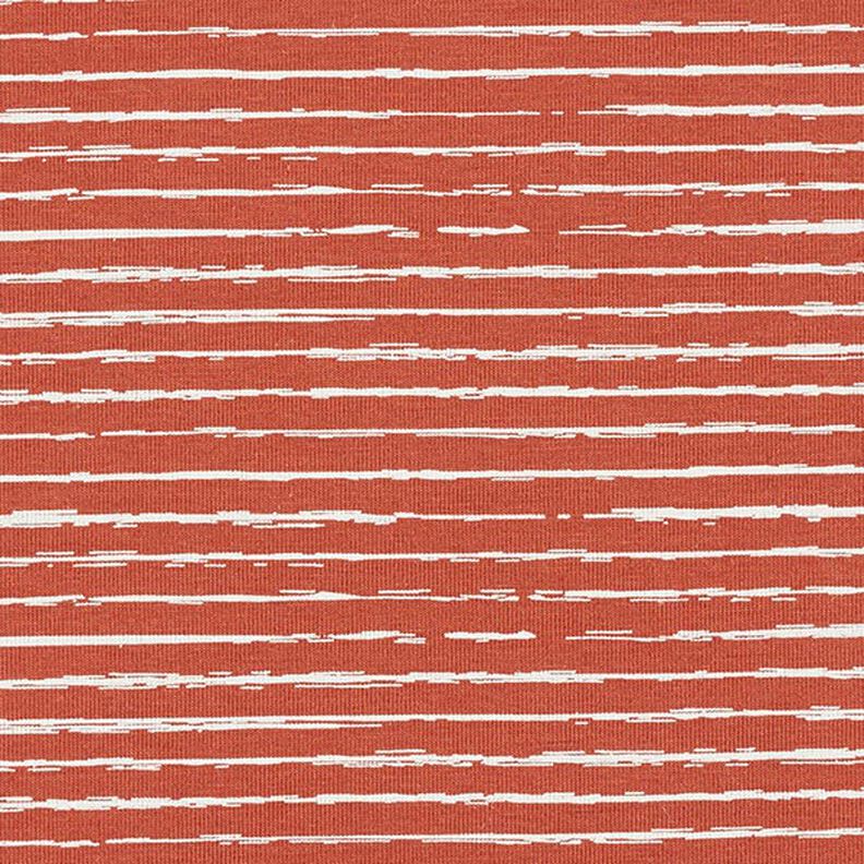 Cotton jersey scribble stripes – terracotta,  image number 1