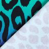 French Terry Gradient Leopard Digital Print – blue lilac/turquoise,  thumbnail number 4