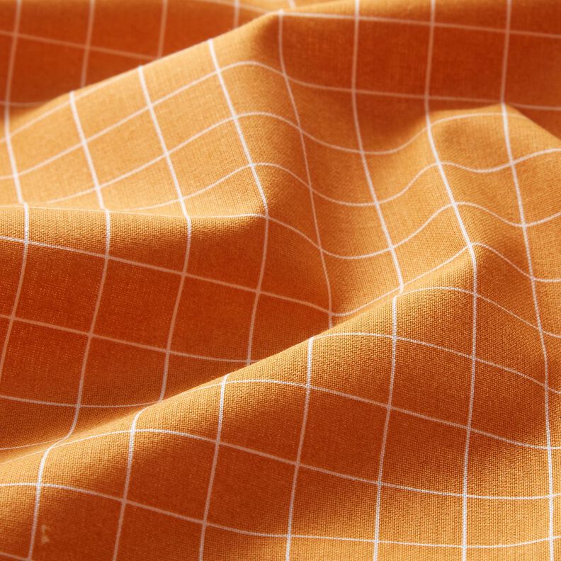 Cotton Cretonne Grid check – curry yellow,  image number 2