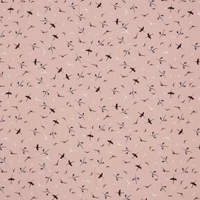 Cranes bamboo fabric – light dusky pink, 