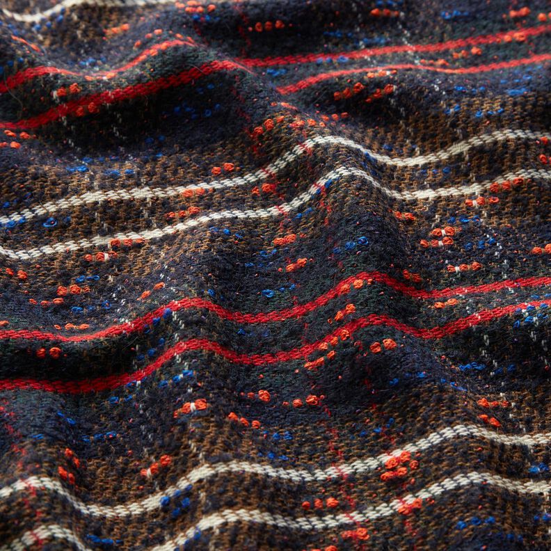 Coat fabric wool blend blurred check,  image number 2