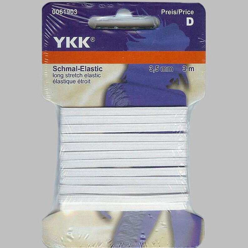 Long stretch elastic [3m] – white | YKK,  image number 1