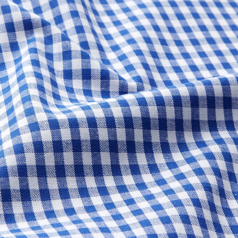 Cotton Vichy check 0,5 cm – royal blue/white,  image number 2