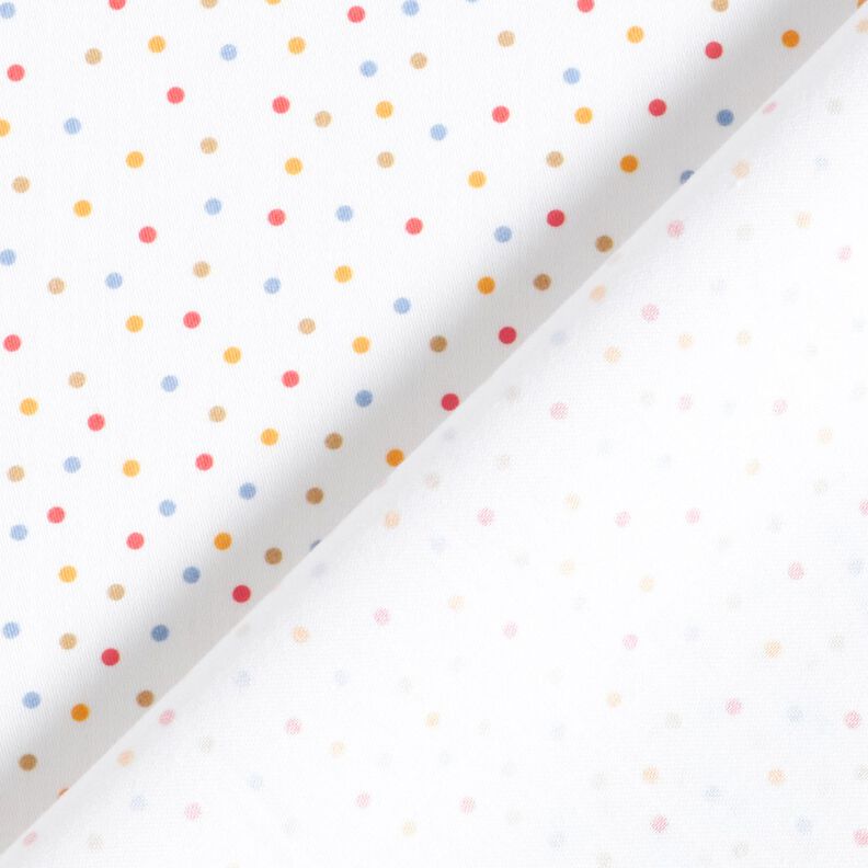 Decor Fabric Sateen colourful little dots – white,  image number 4