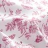 viscose fabric flowers and butterflies – white/grape,  thumbnail number 2