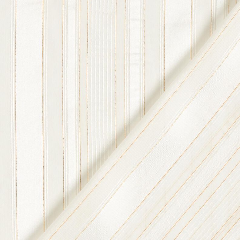 Chiffon Satin stripes with Glitter – white,  image number 4