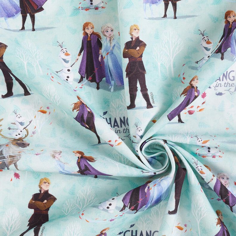 Cotton Poplin Frozen Licensed Fabric | Disney – pale mint,  image number 3