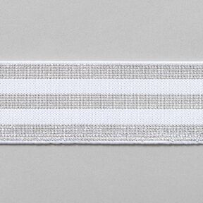 Striped Elastic [40 mm] – white/silver, 